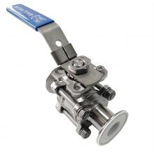 TYPE PLBV - Sanitäre Tri-Clamp-Kugelventil mit PFA-Auskleidung